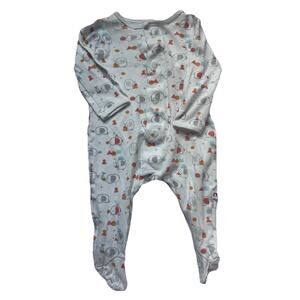 EMC2 Easy Magnetic Close Baby Elephant Footie Sleeper 3-6M Cotton